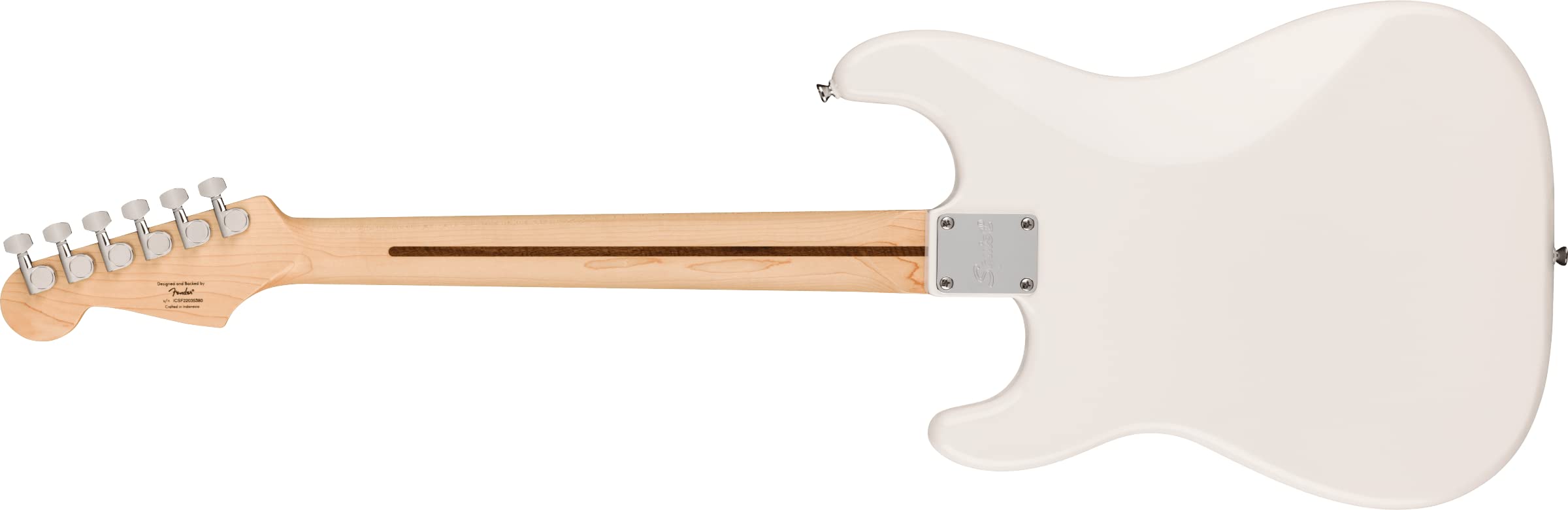 Squier Sonic Stratocaster HT Electric Guitar, with 2-Year Warranty, Arctic White, Maple Fingerboard, White Pickguard